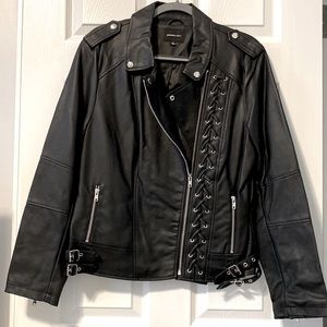 NWOT Members Only Faux Leather Moto Jacket